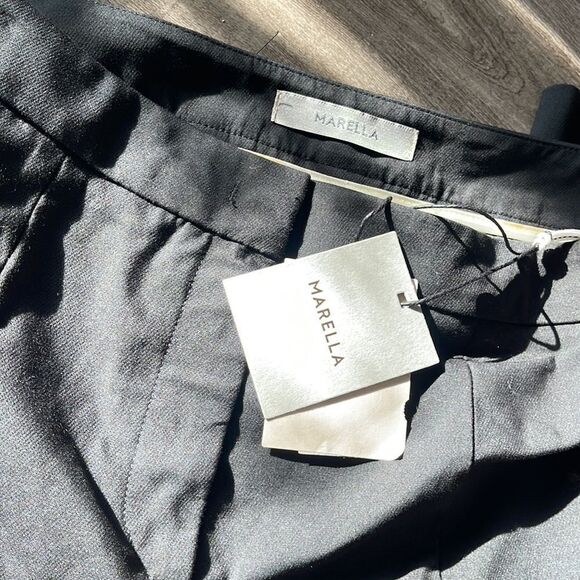 Marella Padre Black Dress Pants  Capri NEW - Picture 2 of 7